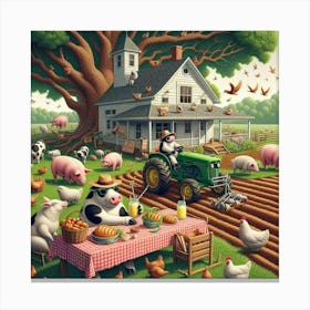 Farm Animals 6 Canvas Print