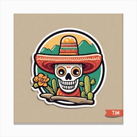 Mexican Skull 35 Canvas Print