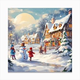 Christmas Village 10 Canvas Print