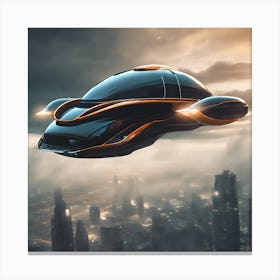 Futuristic Spaceship Canvas Print