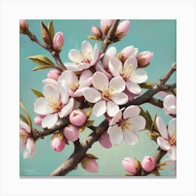 Cherry Blossoms art print 7 Canvas Print