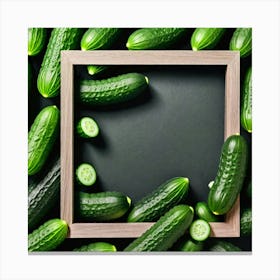 Cucumbers In A Frame 16 Canvas Print