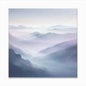 Landscape With Fog Canvas Print