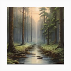 Forest Stream Canvas Print