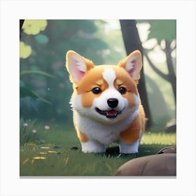 Corgi Puppy 2 Canvas Print