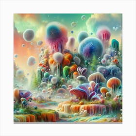 World Of Mushrooms Canvas Print