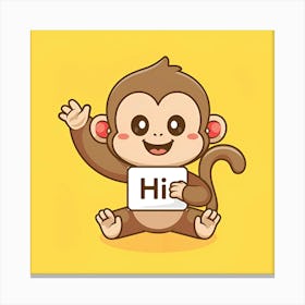 Hi Monkey Canvas Print