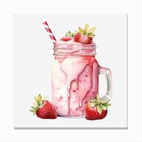 Strawberry Milkshake 14 Canvas Print