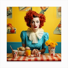 Red Haired Woman Canvas Print