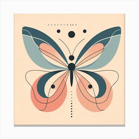 Boho Minimalist Butterfly I Canvas Print