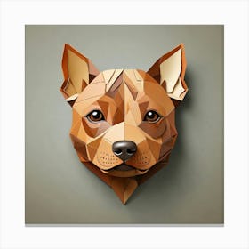 Minimalism, Staffordshire bull terrier head 1 Canvas Print