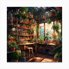 Room Full Of Plants 1 Canvas Print
