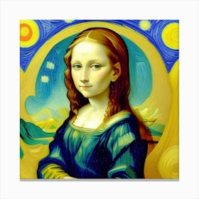 A New Era for Mona Lisa The Portrait of Youth Canvas Print