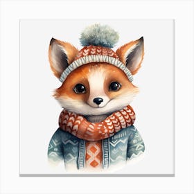 Winter Fox 2 Canvas Print