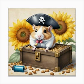 Pirate Hamster 9 Canvas Print