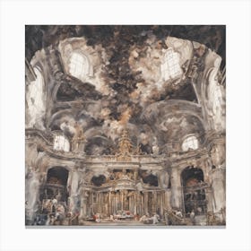 Interior Of The Church Canvas Print