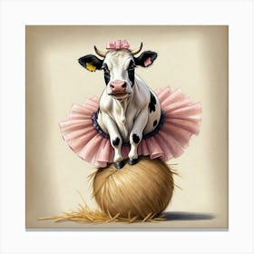 Ballet Cow 1 Canvas Print