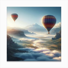 Hot Air Balloons In The Sky 2 Canvas Print