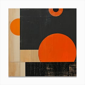 Orange And Black Canvas Print