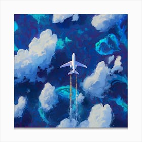 Airplane In The Sky Canvas Print