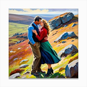 Kissing In The Mountains Canvas Print