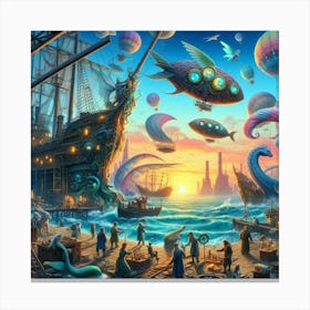 Jigsaw Puzzle paintings art print paintings art print Canvas Print