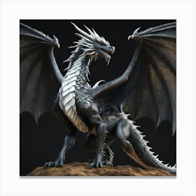 Black Dragon Canvas Print