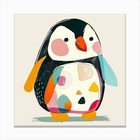 Charming Illustration Penguin4 Canvas Print