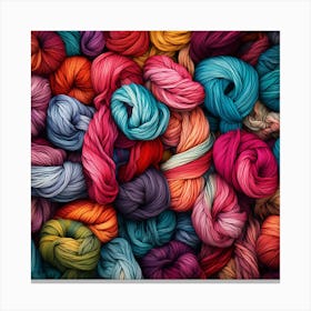 Colorful Yarn Background 19 Canvas Print