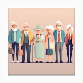 Old People 7 Canvas Print