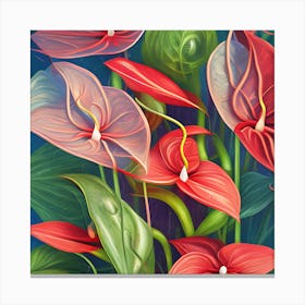 Anthurium Flowers 10 Canvas Print
