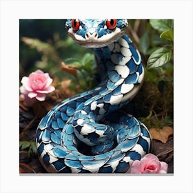 Blue Snake Canvas Print