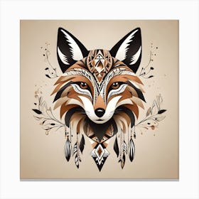 Tribal Fox Canvas Print