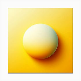 Abstract Sphere On Yellow Background Canvas Print