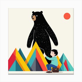 Illustration Of A Bear 4 Canvas Print