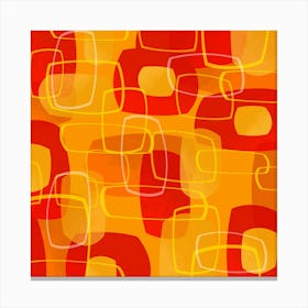 Seventies Abstract Decor Canvas Print