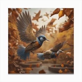 Birds In Flight 25 Canvas Print