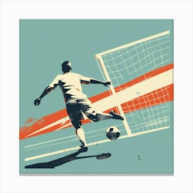 Soccer Player Kicking The Ball 2 Canvas Print