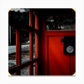 Red Telephone Booth Canvas Print