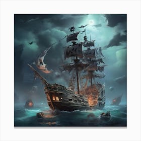 A ghost pirate ship 11 Canvas Print