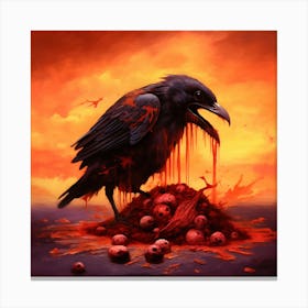 Crow in the Hell Canvas Print