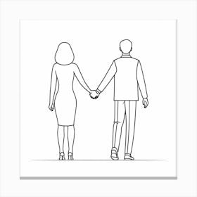 Couple Holding Hands Canvas Print