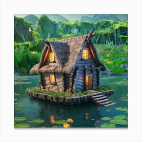 House On A Lake 1 Canvas Print