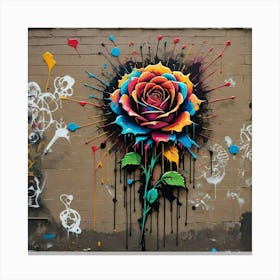 Another Graffiti rose Canvas Print