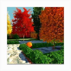 Autumn In The Garden Canvas Print