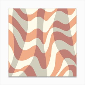 Stripe Cloth Surface Abstract Square Canvas Print