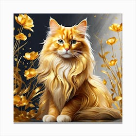 Golden Cat 10 Canvas Print