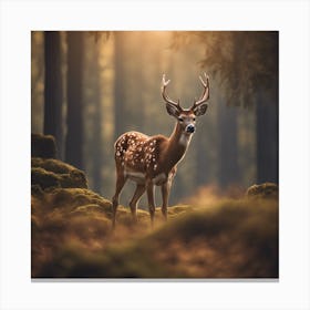 Deer in the forest 1 Canvas Print