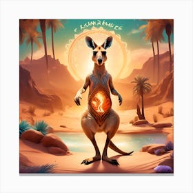 Kangaroos Flames Canvas Print