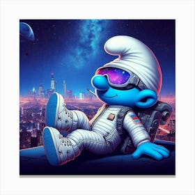 Smurfs In Space Canvas Print